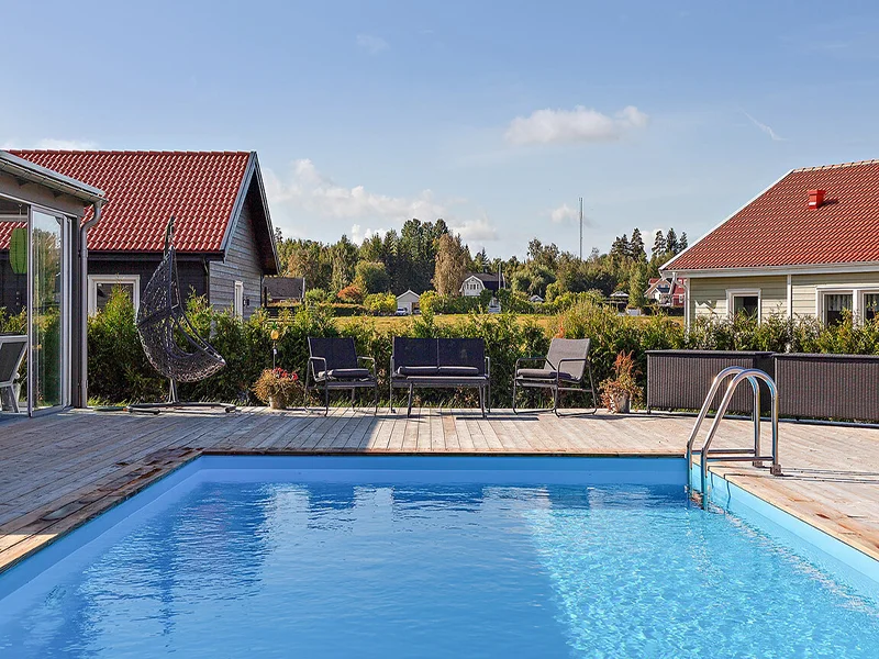 Anlaggning av pool tradack Hovas Askim