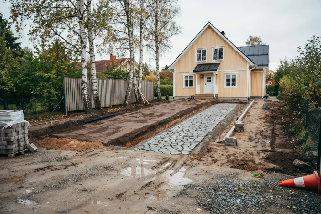 grundarbete f r uppfart och g ngar s undviker du s ttningar d lig avrinning och on diga omkostnader