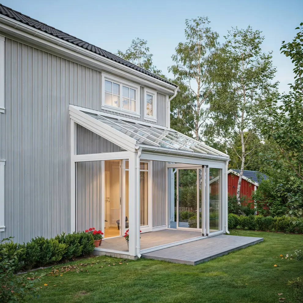 bygga uterum inglasad veranda askim goteborg