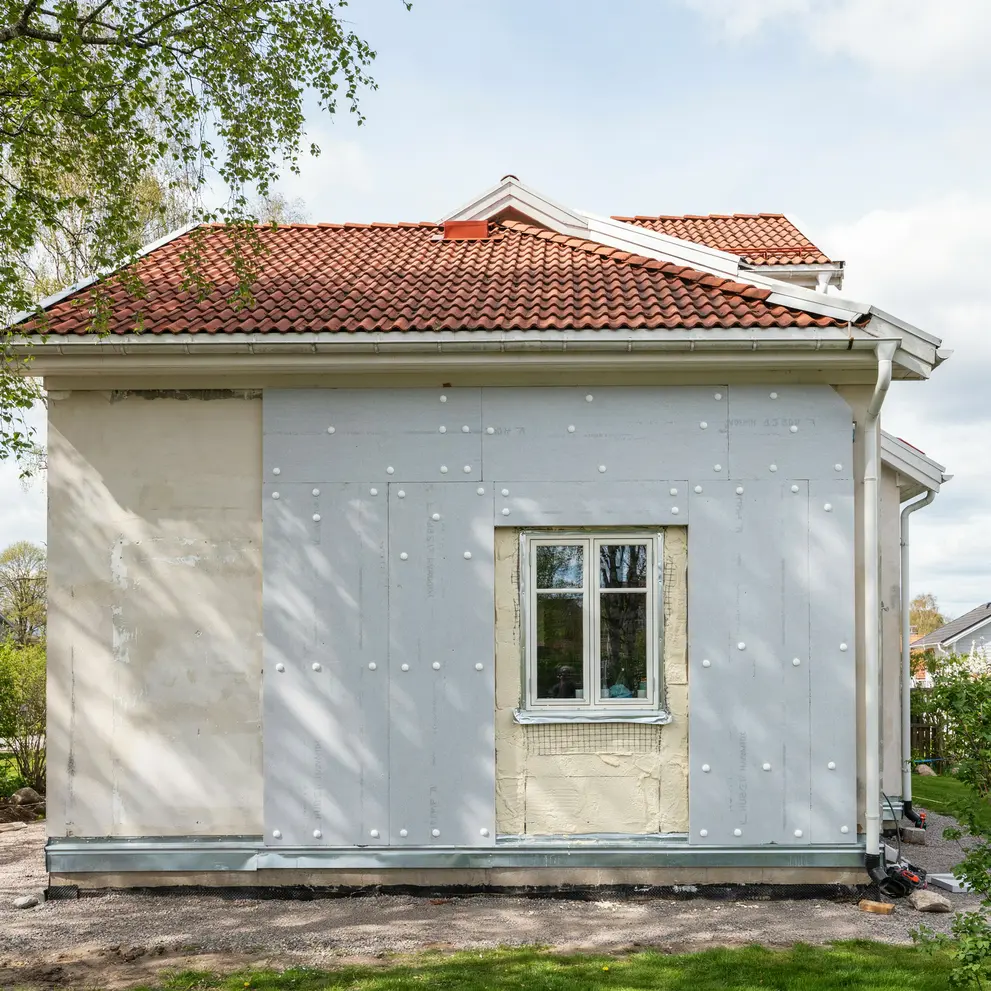 tillaggsisolering av fasad yttervagg askim goteborg